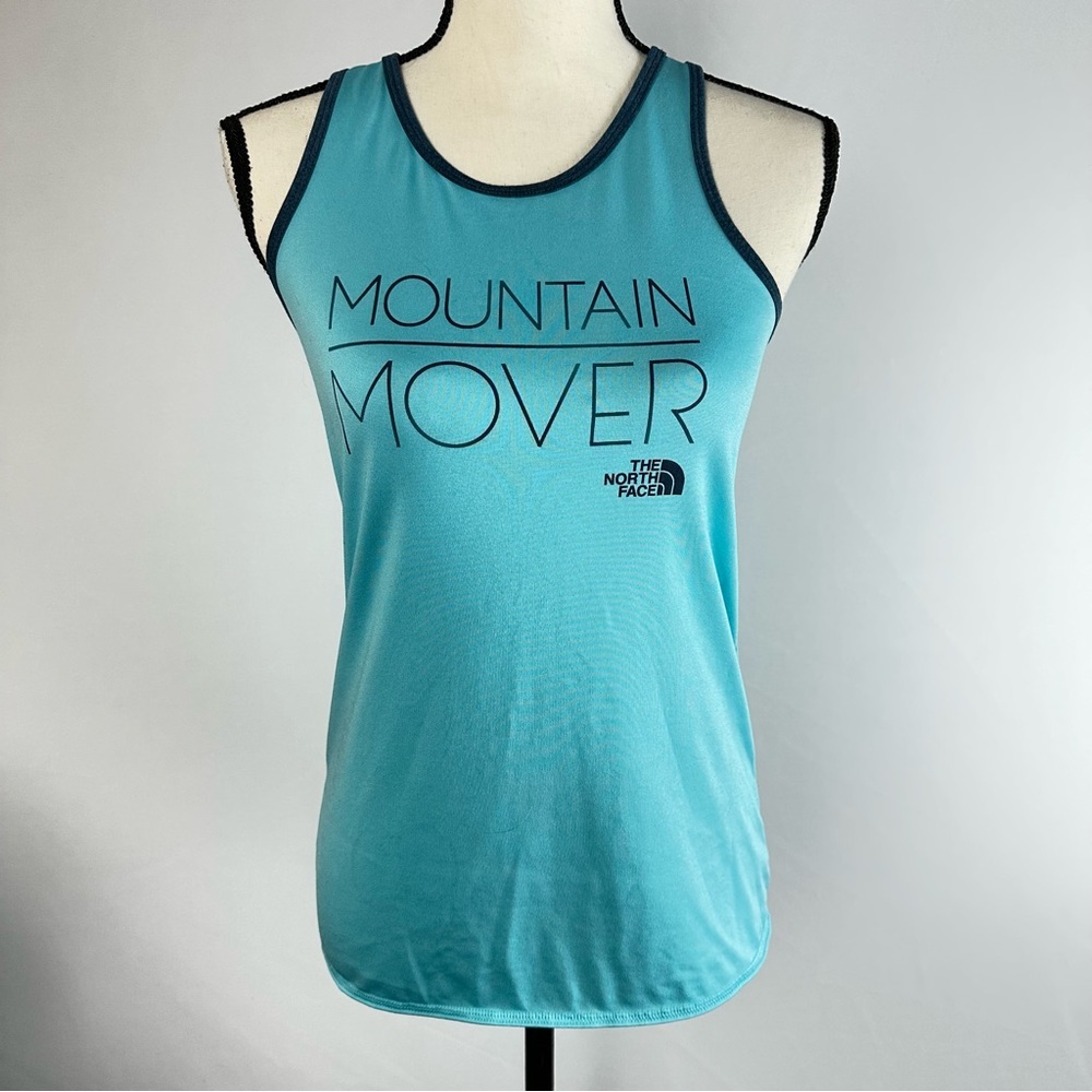 NORTH FACE Girls Mountain Mover's FlashDry tank in turquoise - size Large (14/16